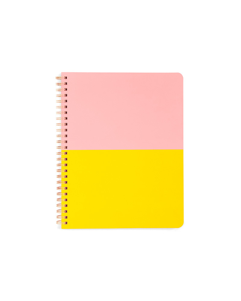 Rough Draft Mini Notebook, Color Block (Peach/Yellow)