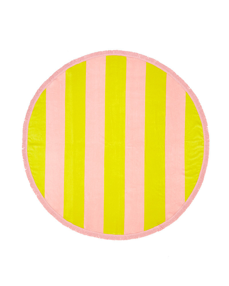 All Around Giant Towel, Beverly Stripe (Daffodil/Cameo)