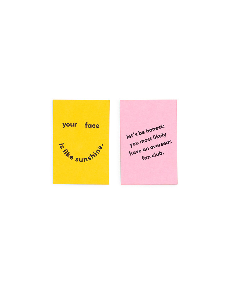 Compliment Card Set - Face Like Sunshine/Fan Club