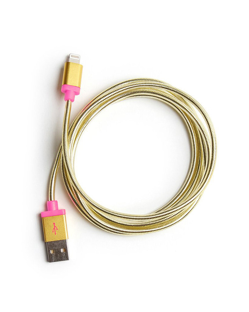 Back Me Up! Charging Cord, Gold (152cm)