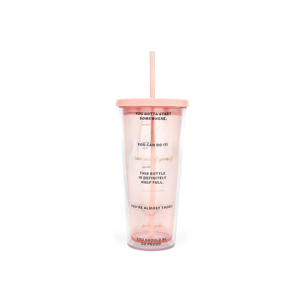 24 OZ. SIP SIP TUMBLER WITH STRAW - DRINKING ENOUGH WATER?